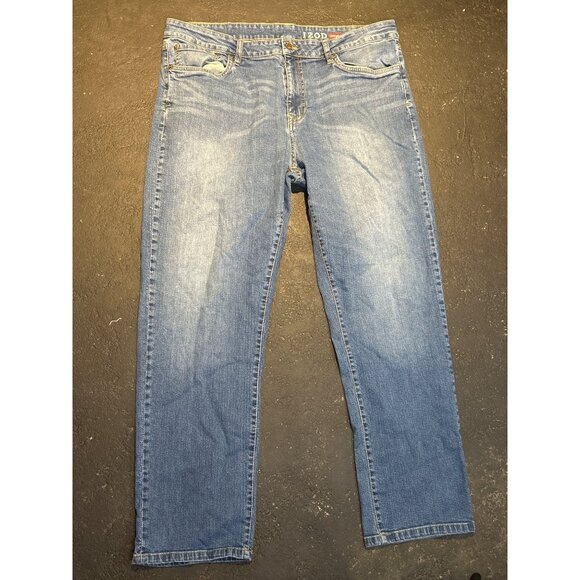 Izod Men's Slim Fit Comfort Stretch Jeans Size‎ 40x30 Blue Denim Pre-Owned - Picture 1 of 10